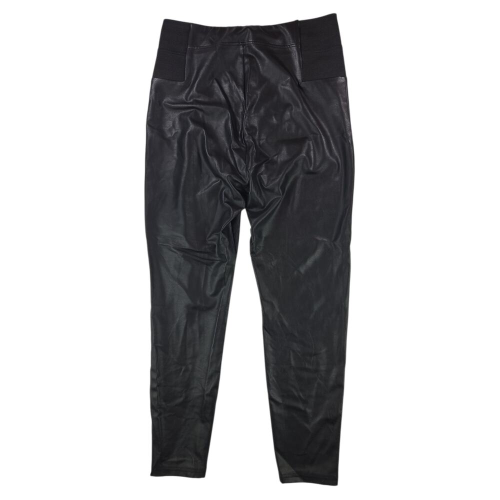 A New Day | Black Faux Leather High Waisted Leggings | Size Large - Picture 6 of 6